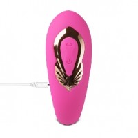 Couples Vibrator w/Rotation, Remote Control, 10 Function, Silicone, PINK